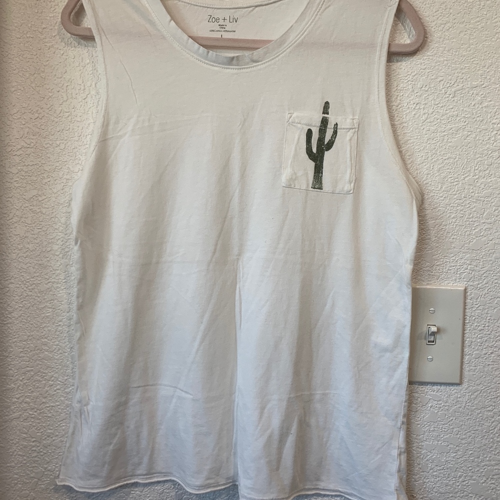 Zoe + Liv Cactus Tank with Pocket